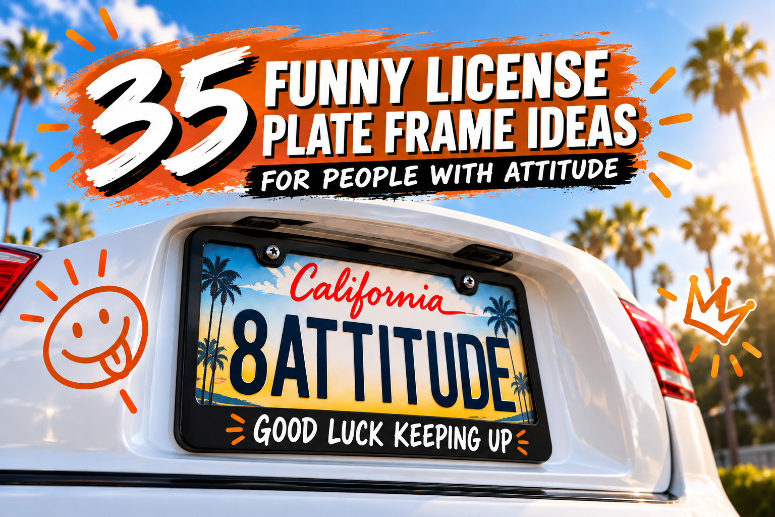 35 Funny License Plate Frame Ideas for People With Attitude