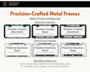 It’s a Fishing Thing You Wouldn’t Understand license plate frame showing metal frame materials and finishes.